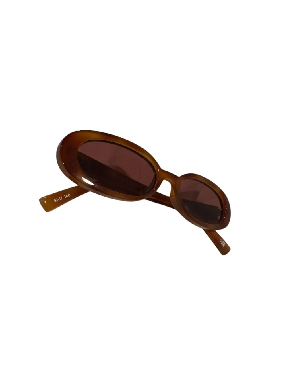 Le Specs Brown Oval Sunglasses